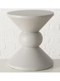 Beistelltisch ''Rosalio'' in Beige - (H)40 x Ø 35 cm