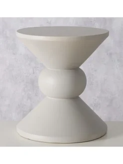 Beistelltisch ''Rosalio'' in Beige - (H)40 x Ø 35 cm