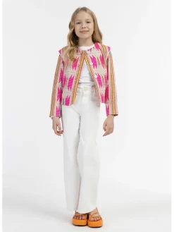 Übergangsjacke in Pink/ Creme