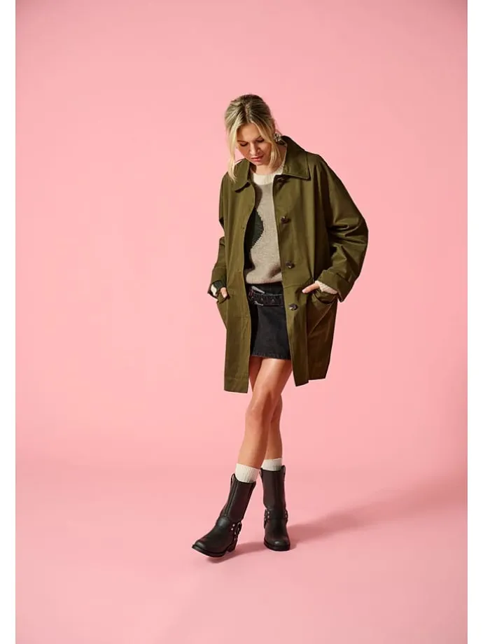 Übergangsmantel in Khaki