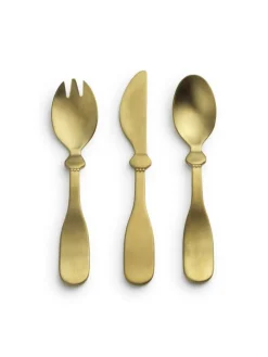 Besteck Set für Kinder in Gold