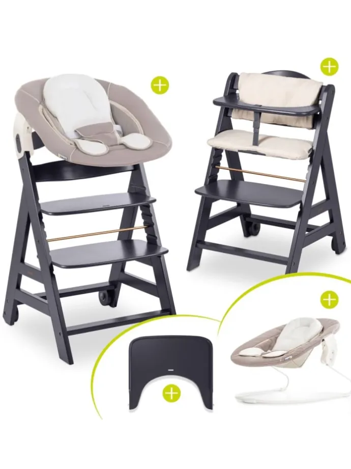 Beta Plus Dark Grey 5-tlg. Newborn Set - in grau,beige