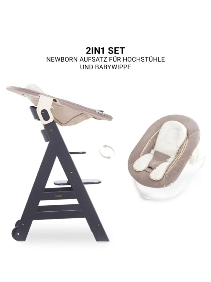 Beta Plus Dark Grey 5-tlg. Newborn Set - in grau,beige