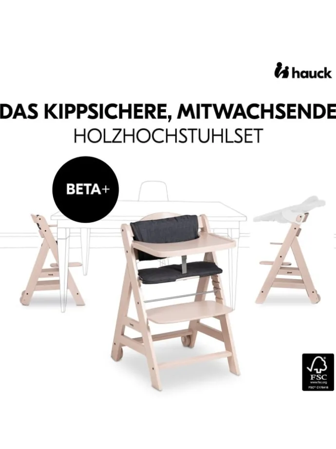 Beta Plus 5-tlg. Newborn Set - Hochstuhl in beige