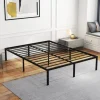 Bettgestell Metall 160 x 200 cm in Schwarz