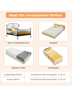 Bettgitter in Grau