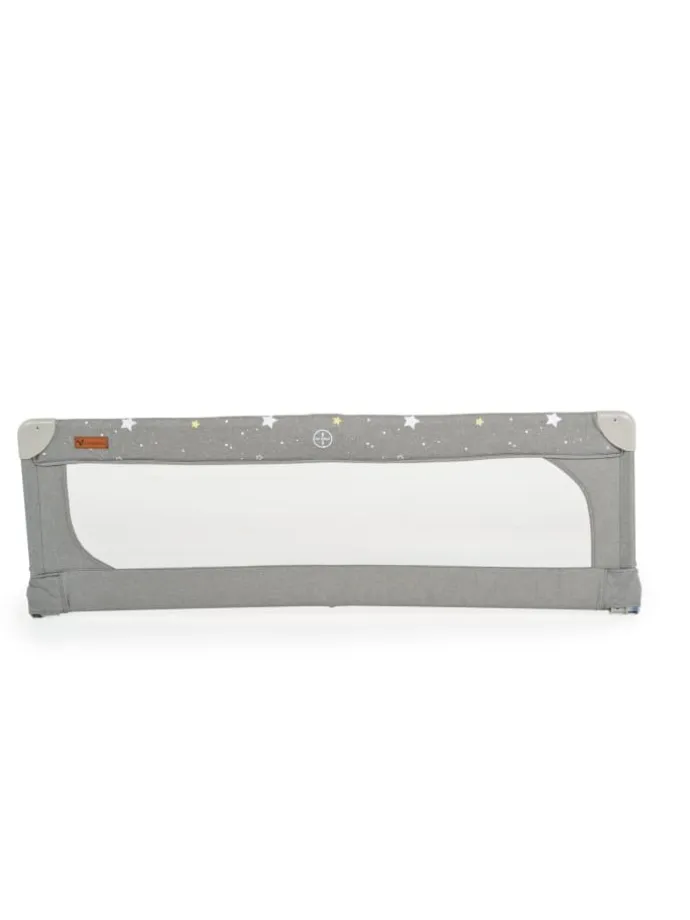 Bettschutzgitter Leinen 130 cm in grau