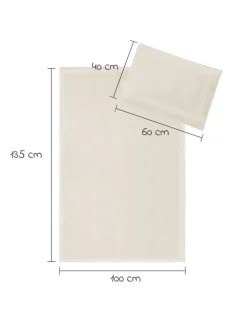 Bettwäsche 100 x 135 cm / 40 x 60 cm - Uni in beige