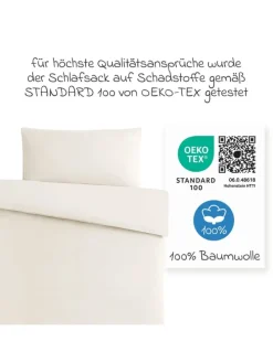 Bettwäsche 100 x 135 cm / 40 x 60 cm - Uni in beige