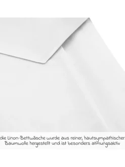 Bettwäsche 80 x 80 cm - Uni Weiß in weiss