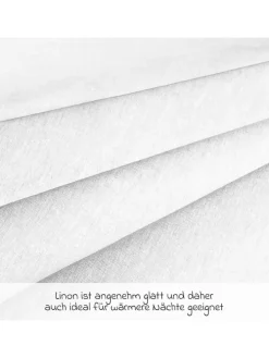 Bettwäsche 80 x 80 cm - Uni Weiß in weiss