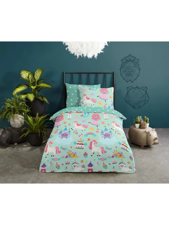 Bettwäsche-Set "Fantastic" in Mint/ Rosa