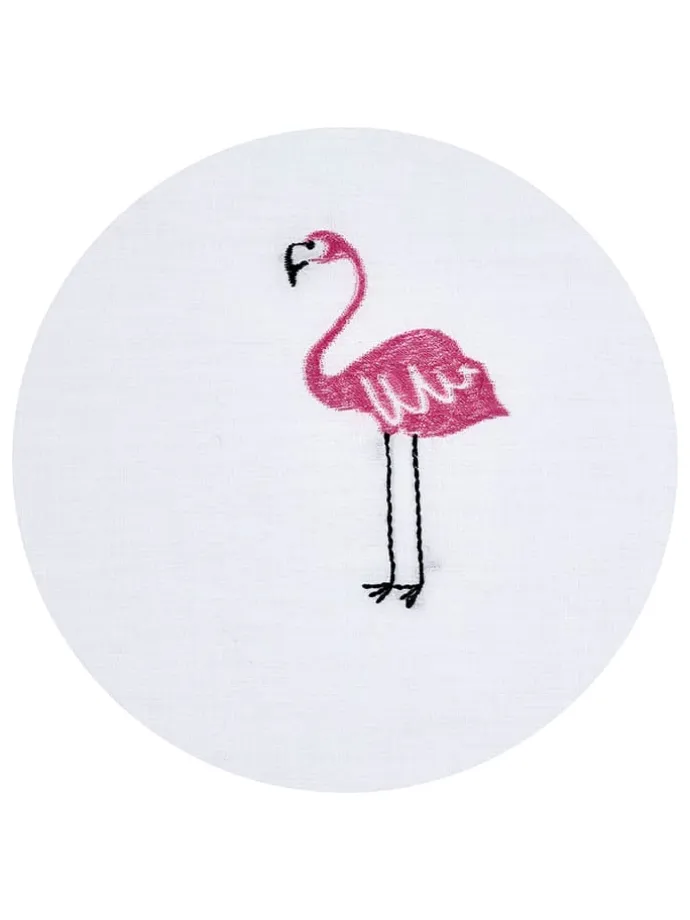 Bettwäsche-Set "Flamingo" für Pendelwiege in Weiß