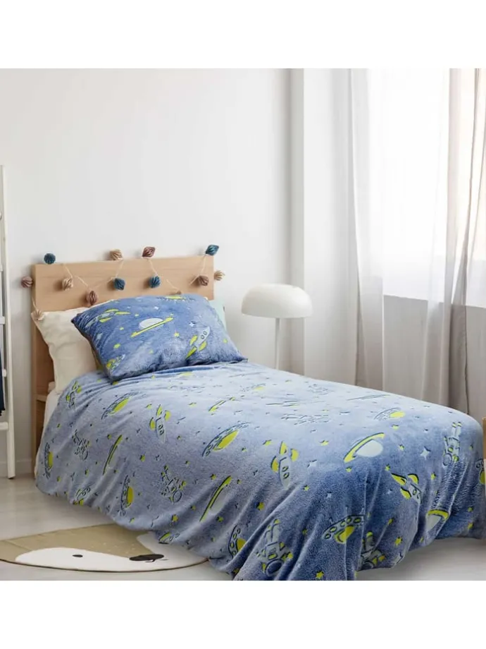 Bettwäsche-Set in Blau - (L)200 x (B)140 cm