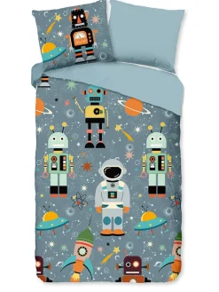 Bettwäsche-Set "Spacemen" in Grau