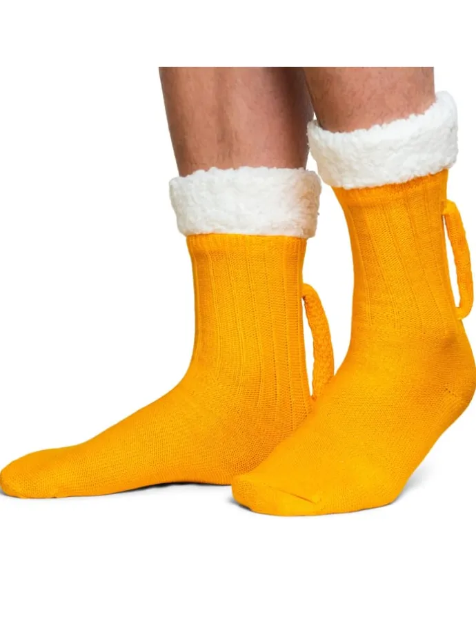 Biersocken, Trachtensocken in gelb