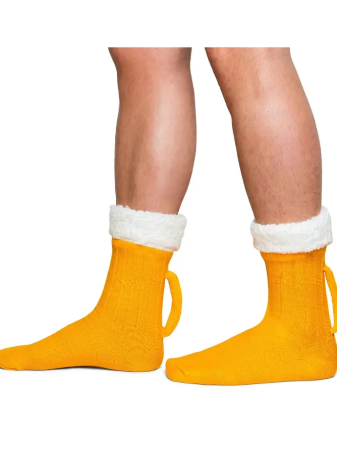 Biersocken, Trachtensocken in gelb