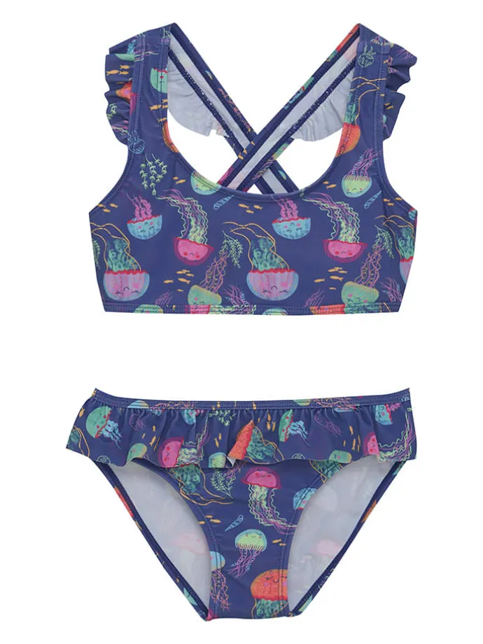 Bikini in Dunkelblau/ Bunt