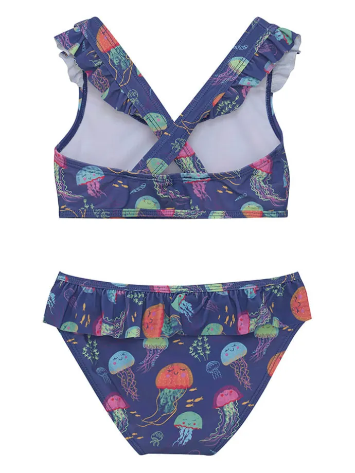 Bikini in Dunkelblau/ Bunt
