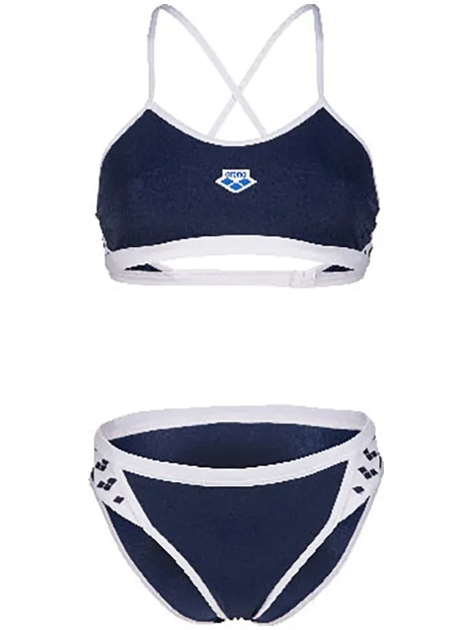 Bikini in Dunkelblau/ Weiß