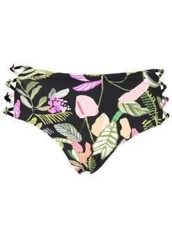 Bikini-Hose in Schwarz/ Grün