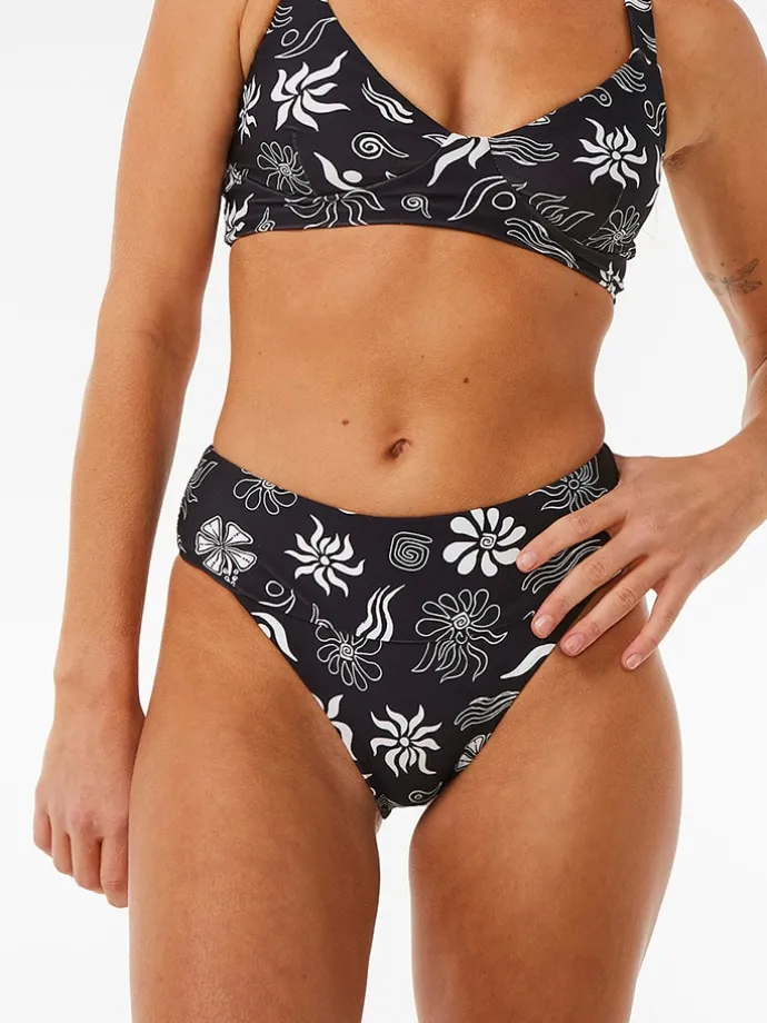 Bikini-Hose in Schwarz/ Weiß