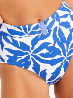 Bikini-Hose "Pyla" in Blau/ Weiß