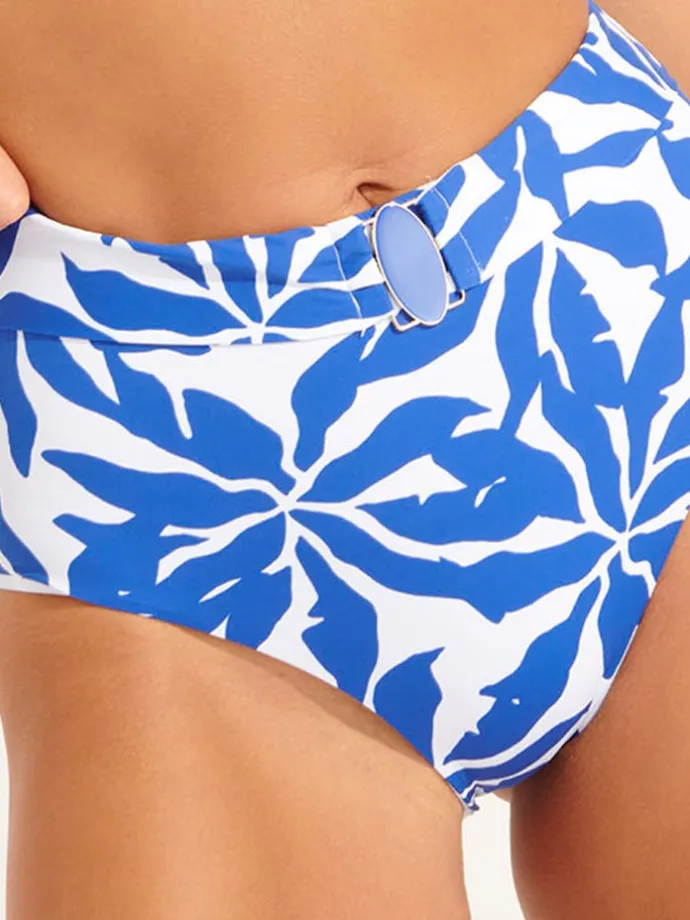 Bikini-Hose "Pyla" in Blau/ Weiß
