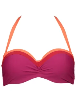 Bikini-Oberteil "Yella" in Pink/ Orange