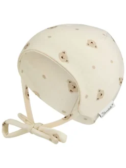 Bindemütze in Beige