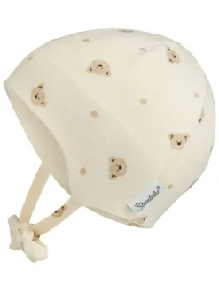 Bindemütze in Beige
