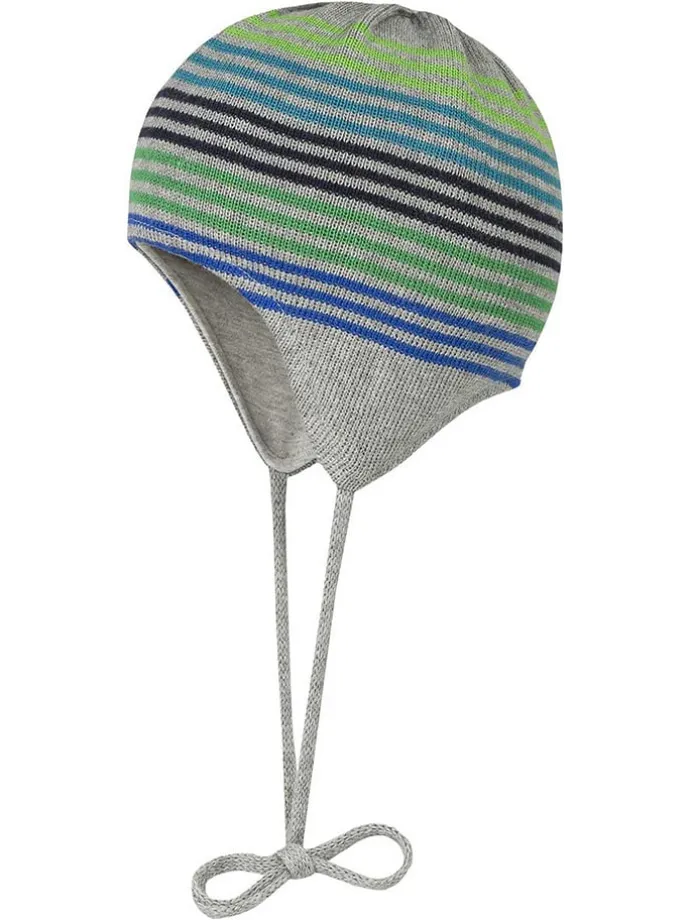 Bindemütze in Grün/ Blau