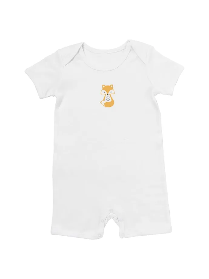 Bio Baby-Strampler kurzarm 2er-Pack in Orange
