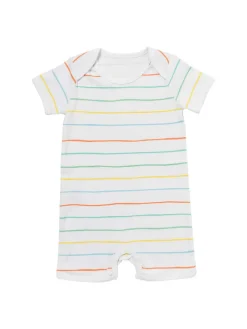 Bio Baby-Strampler kurzarm 2er-Pack in Weiß