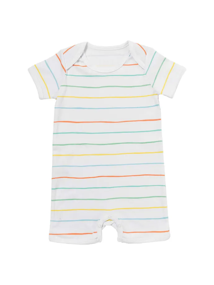 Bio Baby-Strampler kurzarm 2er-Pack in Weiß