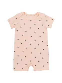 Bio Baby-Strampler kurzarm 2er-Pack in Rosa