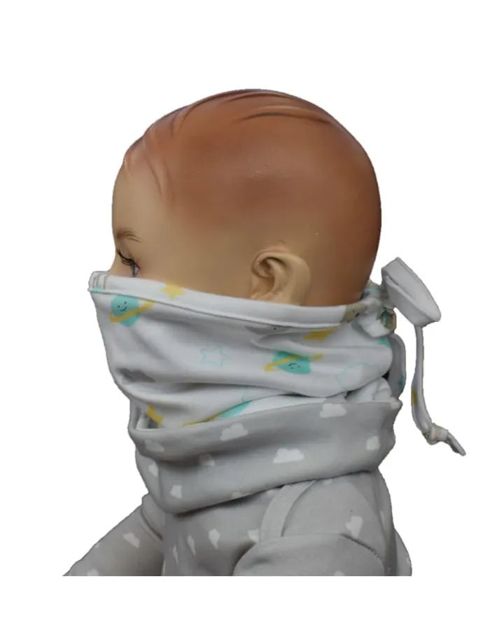 Bio Loop 3 in 1: Maske, Mütze, Schal in Grau