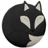 Bio-Körnerkissen "Fuchs Luca" in Schwarz - (B)25 x (H)25 cm