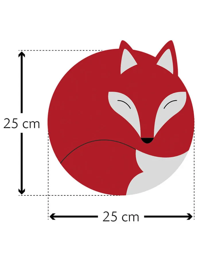 Bio-Körnerkissen "Fuchs Luca" in Hellbraun - (B)25 x (H)25 cm