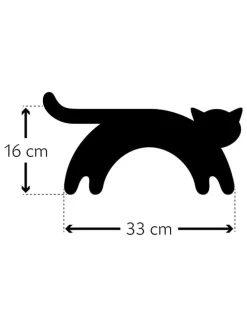 Bio-Körnerkissen "Katze Minina" in Schwarz - (L)47 x (B)4 x (H)10 cm
