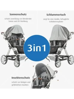 Bite Sonnen- und Insektenschutz grau in Grau ab 0 Monate
