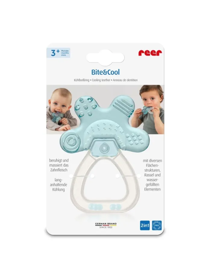 Bite&Cool Kühlbeißring in Blau ab 3 Monate