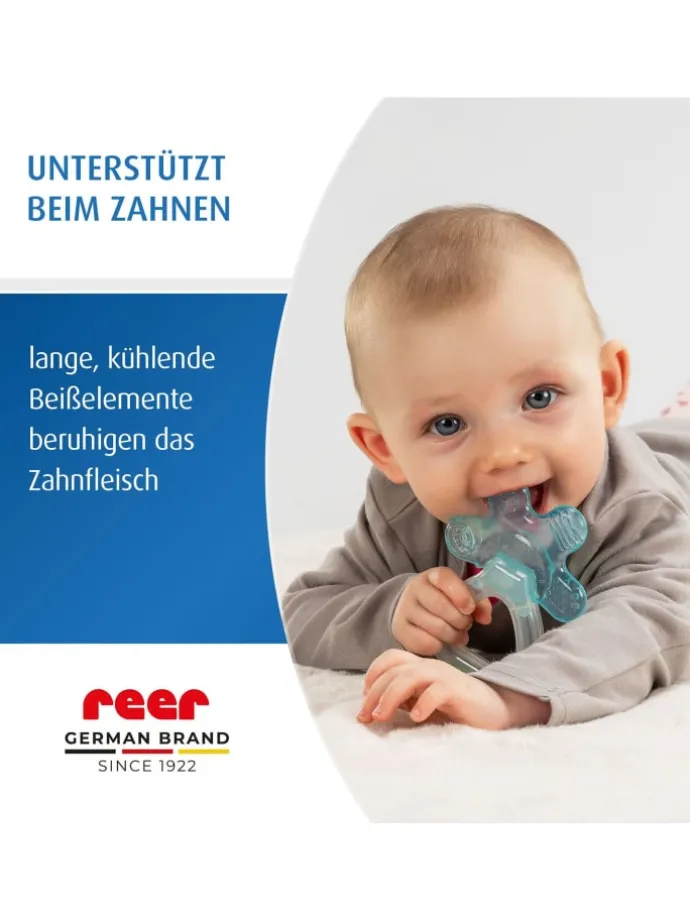 Bite&Cool Kühlbeißring in Blau ab 3 Monate