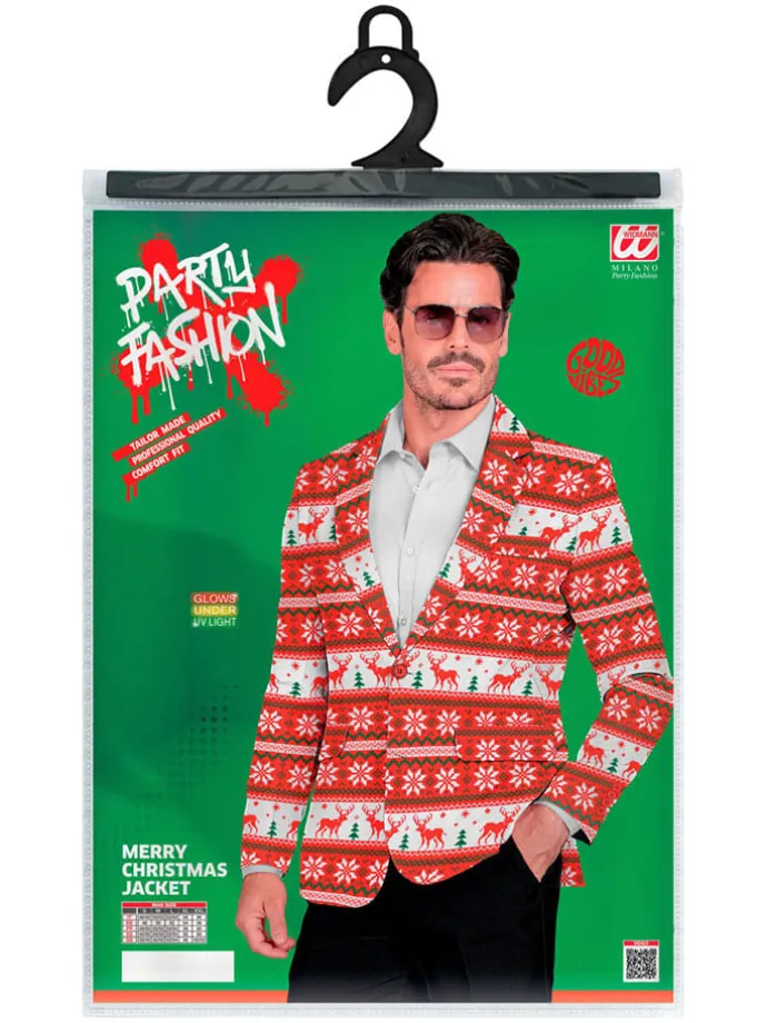 Blazer "Merry Christmas" in Rot/ Weiß