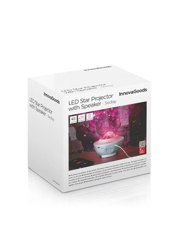 Bluetooth-Lautsprecher mit LED-Leuchte in Weiß - (H)12,5 x Ø 17 cm