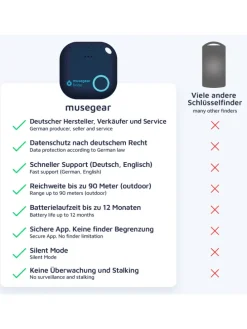 Bluetooth-Schlüsselfinder "Finder 2" in brauner Ledertasche