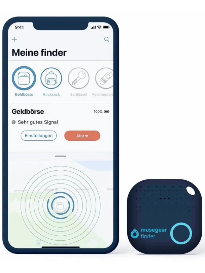 Bluetooth-Schlüsselfinder "Finder 2" in dunkelblau 2er Pack