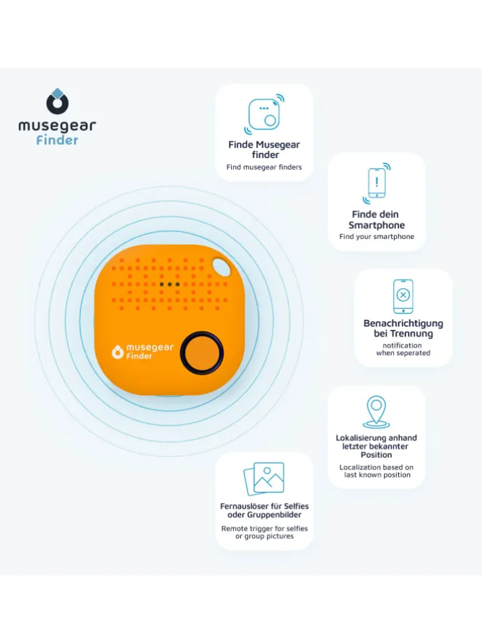 Bluetooth-Schlüsselfinder "Finder 2" in orange - 2er Pack