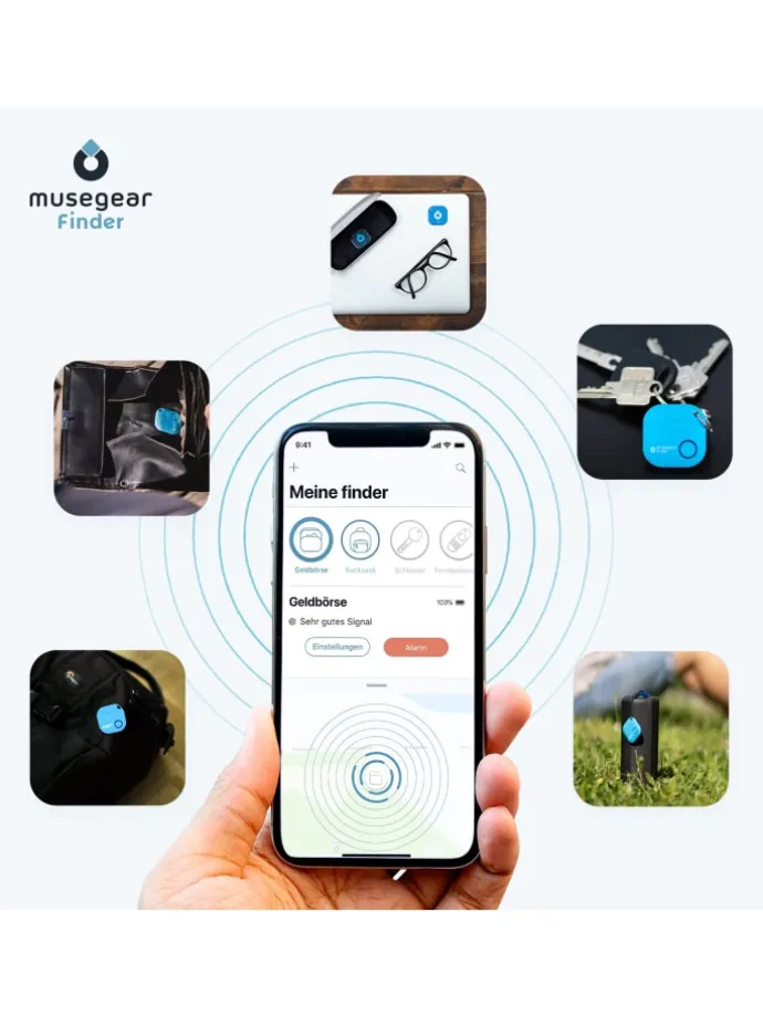 Bluetooth-Schlüsselfinder "Finder 2" in dunkelblau 3er Pack