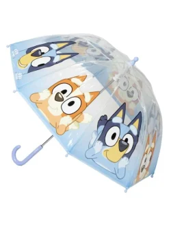 Bluey Kinder Ø 71 cm Regenschirm manueller Bubble-Schirm & in Blau